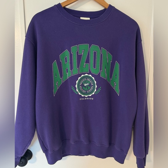 Pull&Bear Purple Arizona Crewneck Sweatshirt - Picture 2 of 4